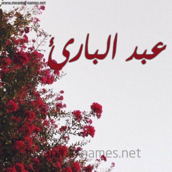 شكل 18 صوره الورد الأحمر للإسم بخط رقعة صورة اسم عبد البارئ Abdel-Bara